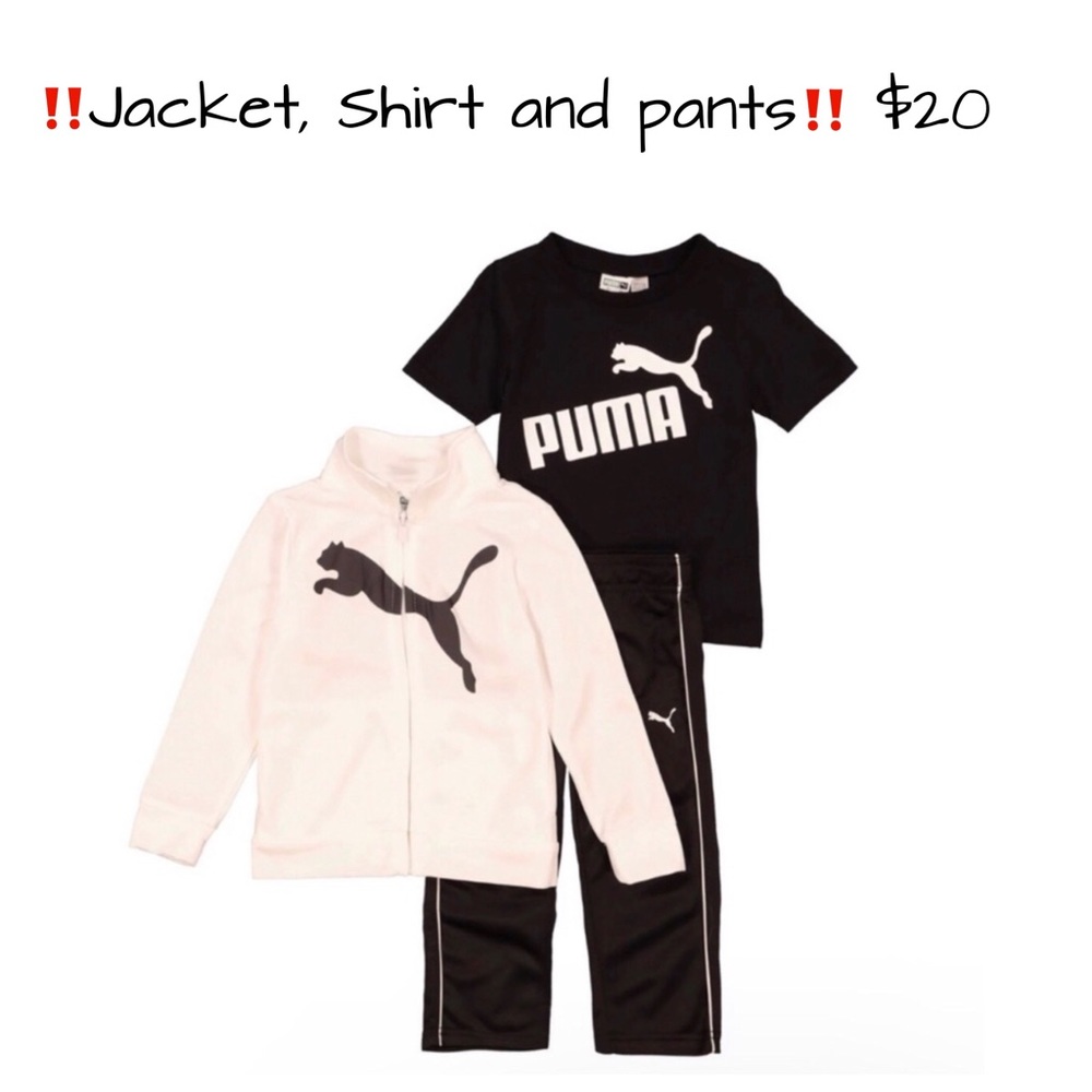 ❌SOLD ❌PUMA TODDLER 3 PIECE TRACK JOGGING SUIT SIZE 2T - Picture 1 of 2